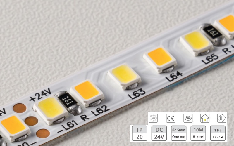 24V-8mm-192d Warna Dual Low-Voltage Light Strip